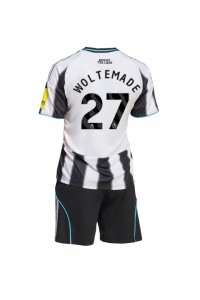 Newcastle United Nick Woltemade #27 Jalkapallovaatteet Lasten Kotipeliasu 2025-26 Lyhythihainen (+ Lyhyet housut)